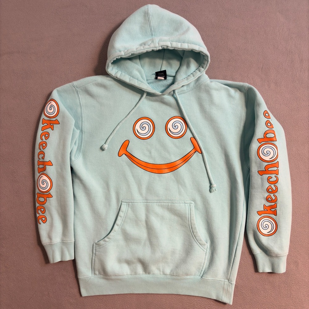Insomniac Okeechobee Smiley Face Hoodie Sweatshirt Festival Rave Blue L